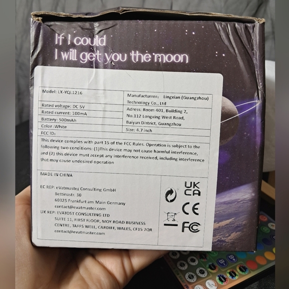 Home Kids Night Light 3D NASA Moon Colorful LED Dorm Bedroom Home Lanterns Light - Picture 14 of 15